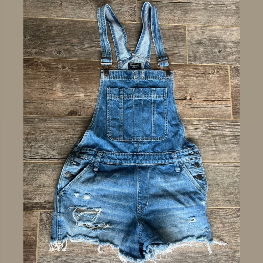Abercrombie & Fitch Jean Short Overalls